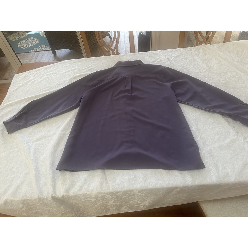 Orvis Men's XL Purple Solid Long Sleeve Button-Front Point Collar Dress Shirt - Picture 4 of 13